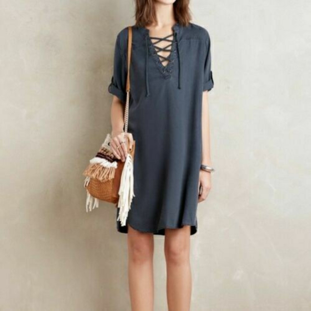Cloth & Stone Front Tie Dress (Petite)